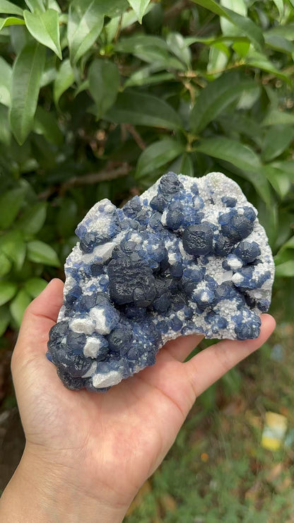 A00117 natural RARE HIGHER QUALITY BLUEberryfluorite mixed candle quartz