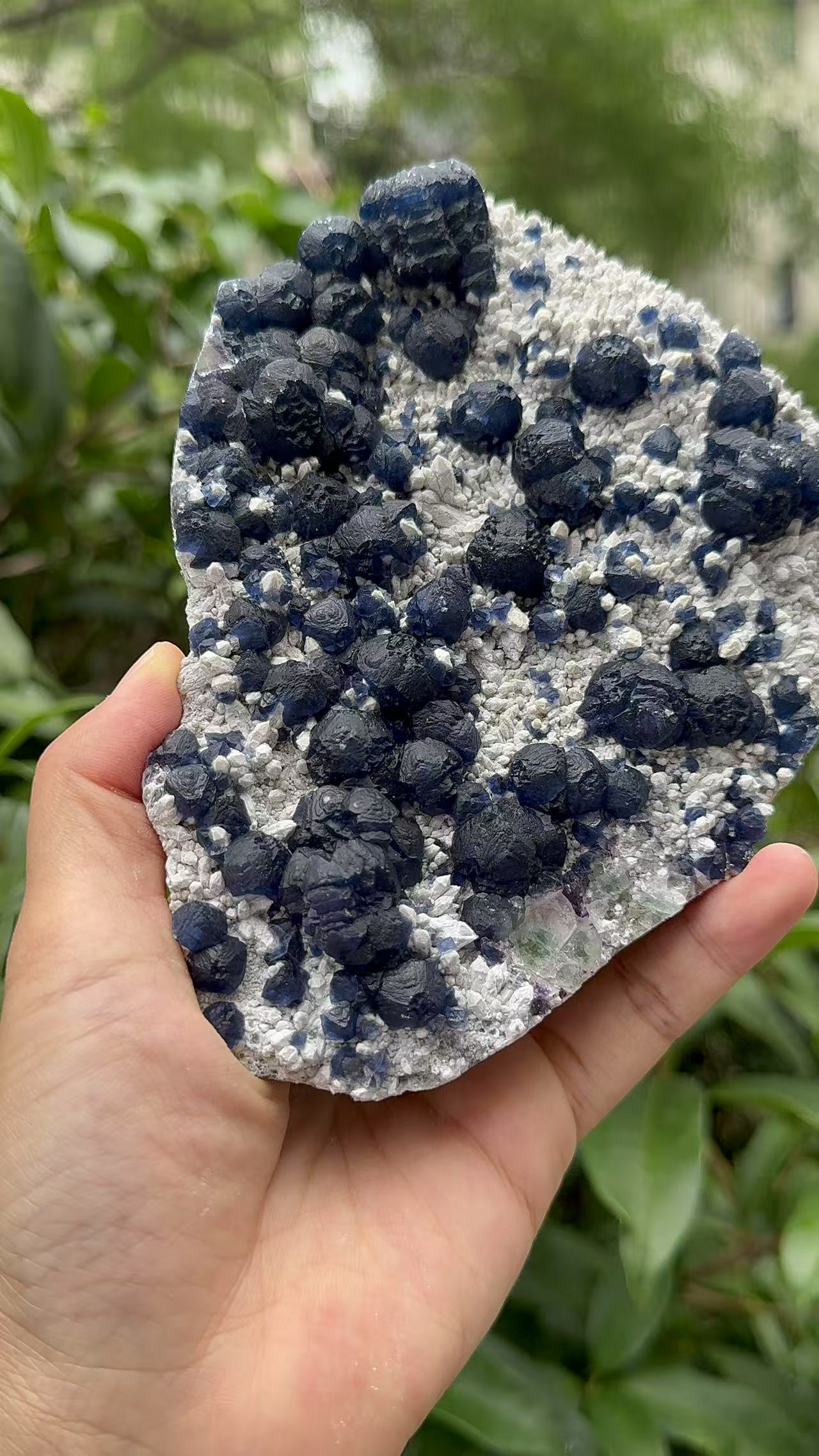 A00118 natural RARE HIGHER QUALITY BLUEberryfluorite mixed candle quartz