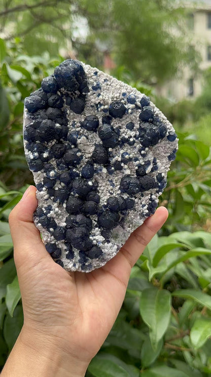 A00118 natural RARE HIGHER QUALITY BLUEberryfluorite mixed candle quartz