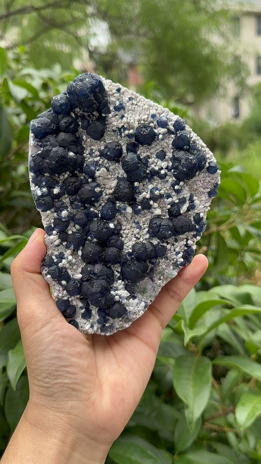 A00118 natural RARE HIGHER QUALITY BLUEberryfluorite mixed candle quartz