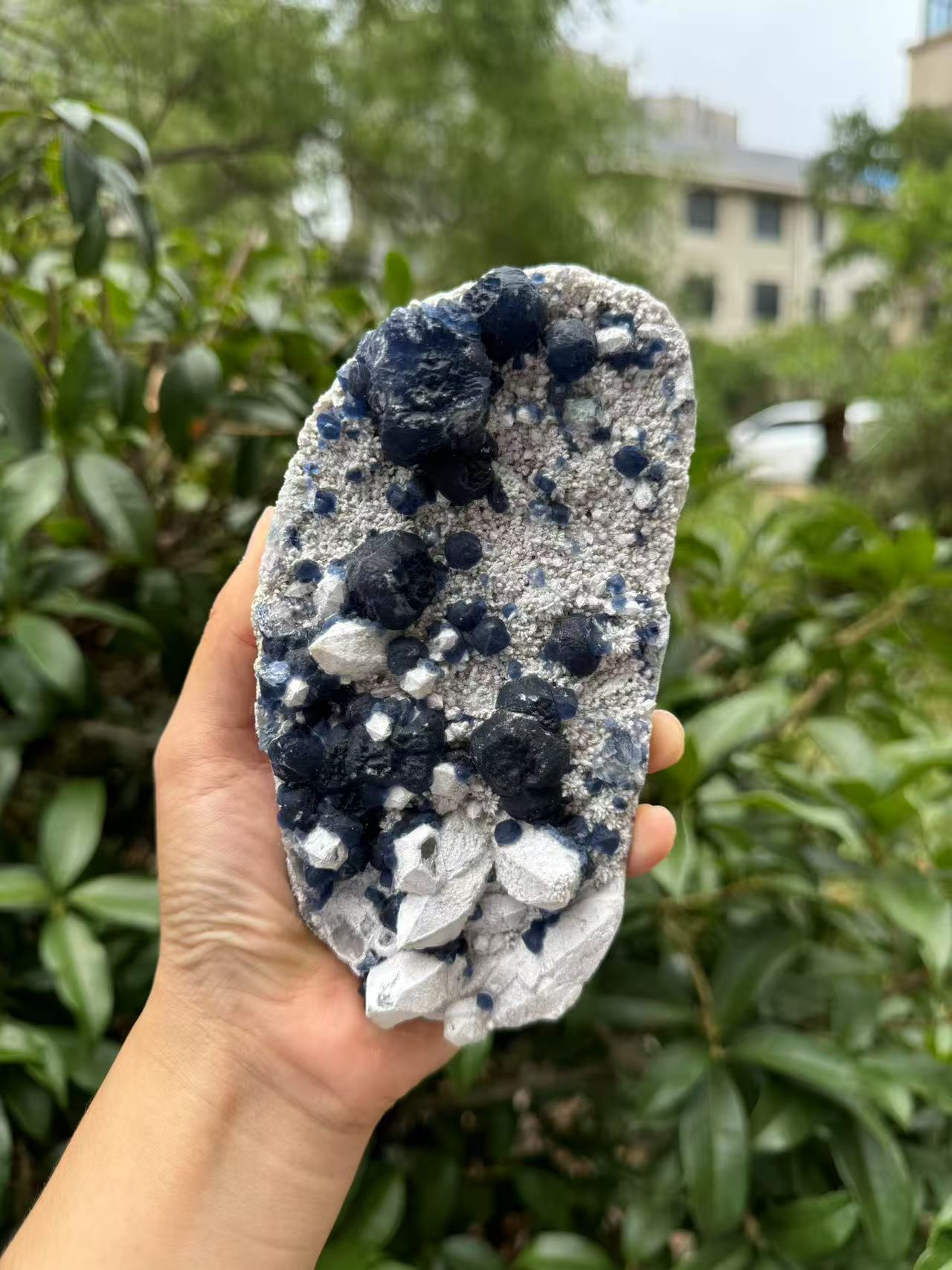 A00118 natural RARE HIGHER QUALITY BLUEberryfluorite mixed candle quartz