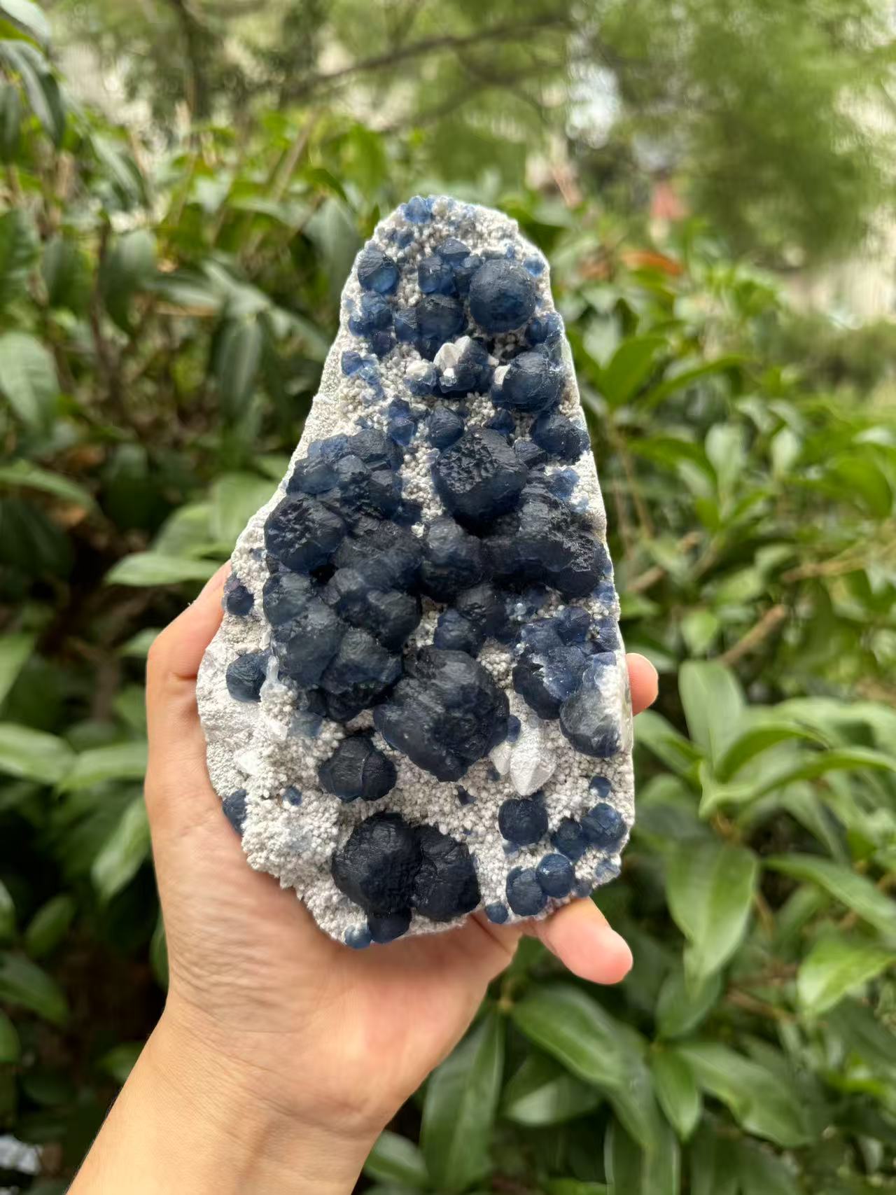 A00118 natural RARE HIGHER QUALITY BLUEberryfluorite mixed candle quartz