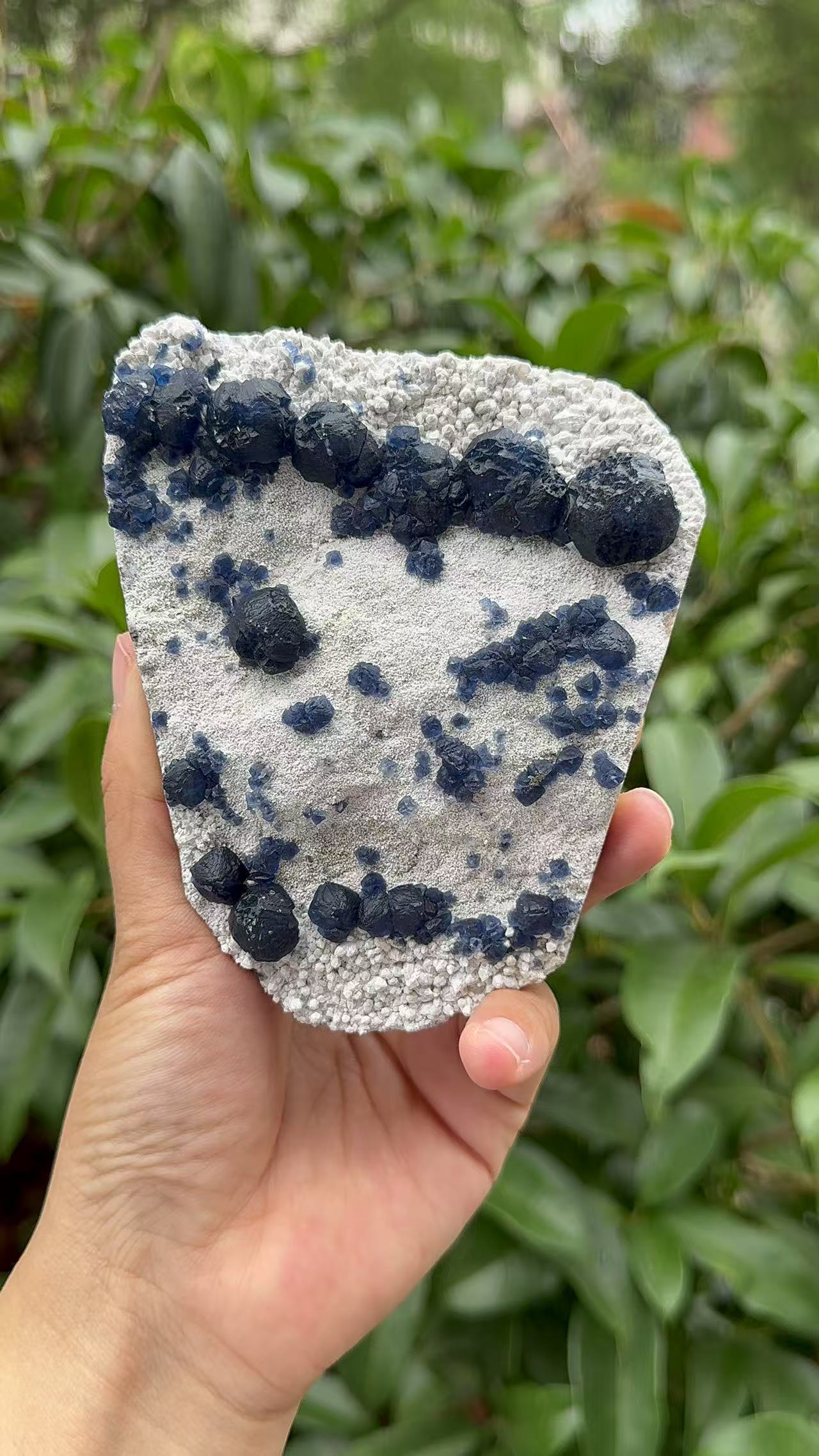 A00119 natural RARE HIGHER QUALITY BLUEberryfluorite mixed candle quartz