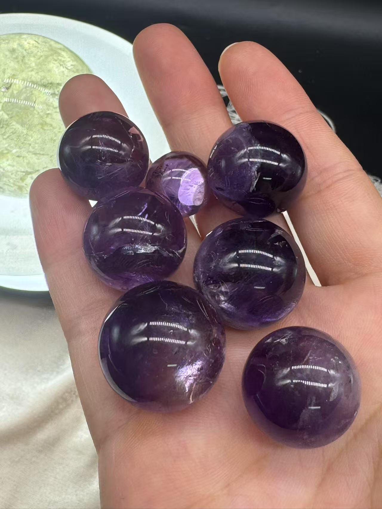 A00123 purple amethyst mini sphere (can do free drill )