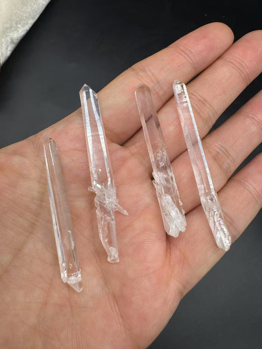 A00124 a set of(4pcs)  healing lemurian quartz good sounding