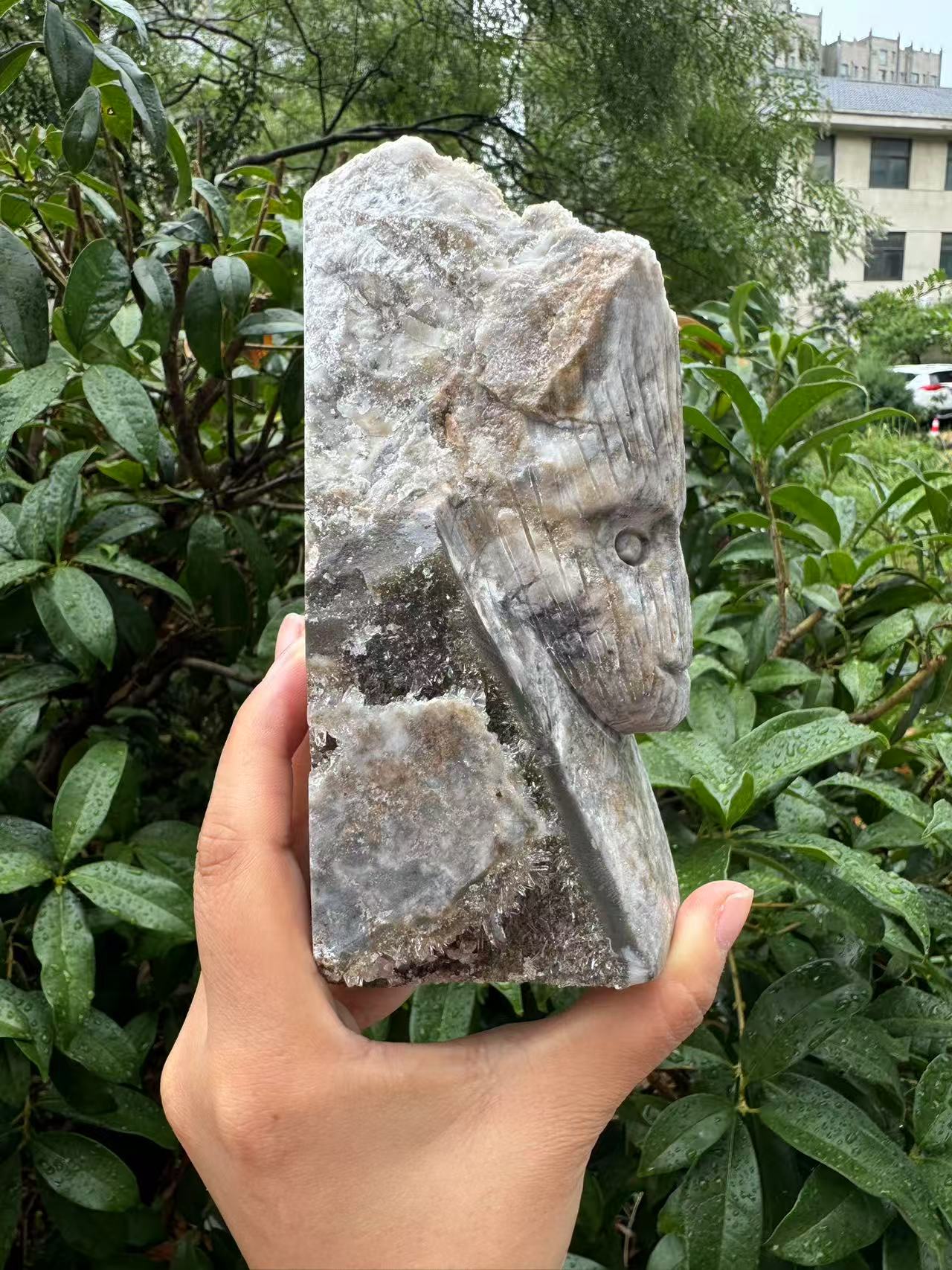 A00130 hand craft groot clear quartz cluster material