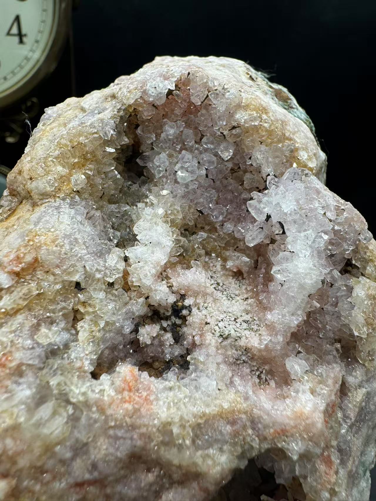 A00135 rare beautiful raw mountain druzy  pink amethyst specimen