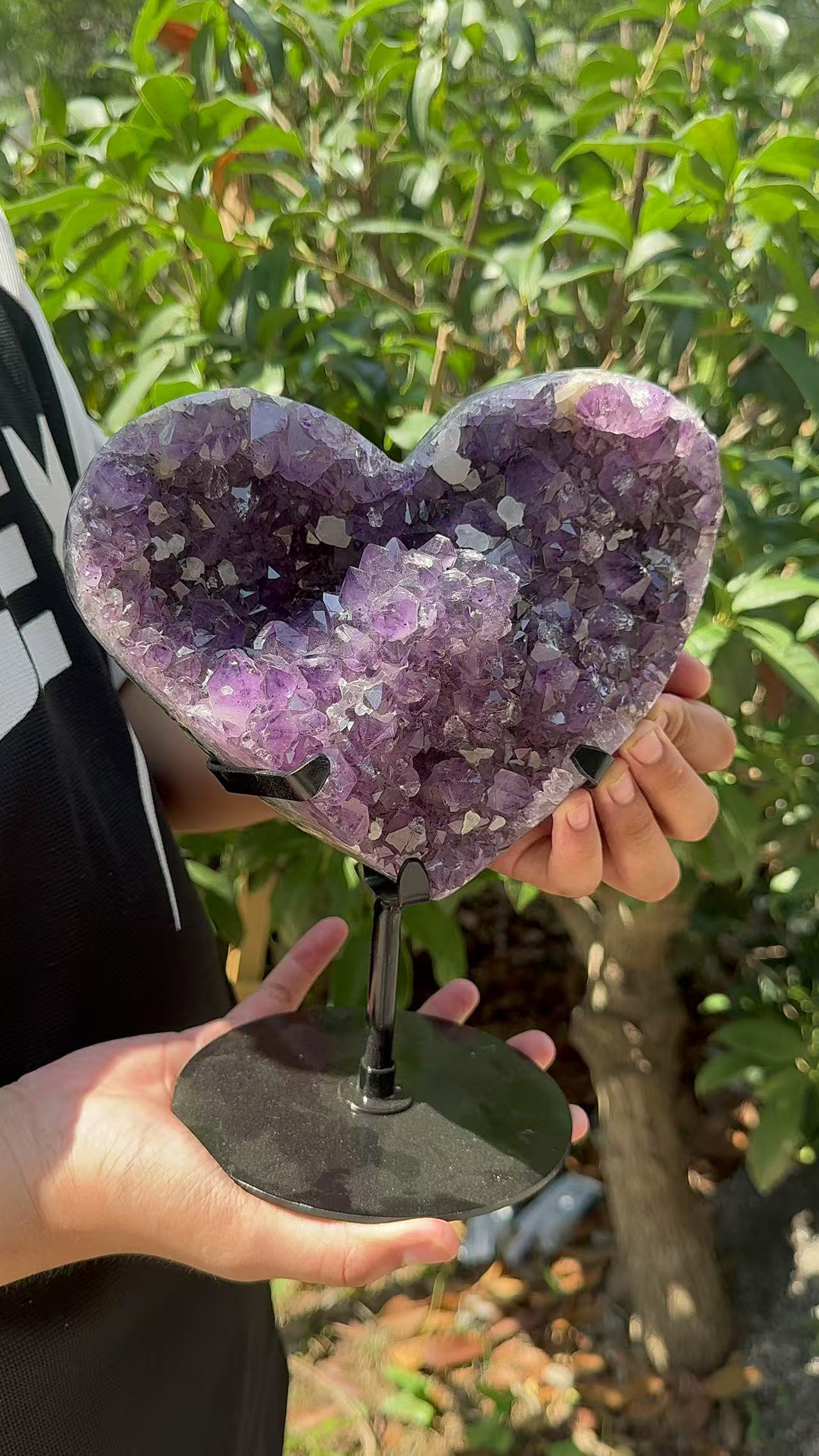 A00141 rare gorgeous dark amethyst mixed calacite come from brazil