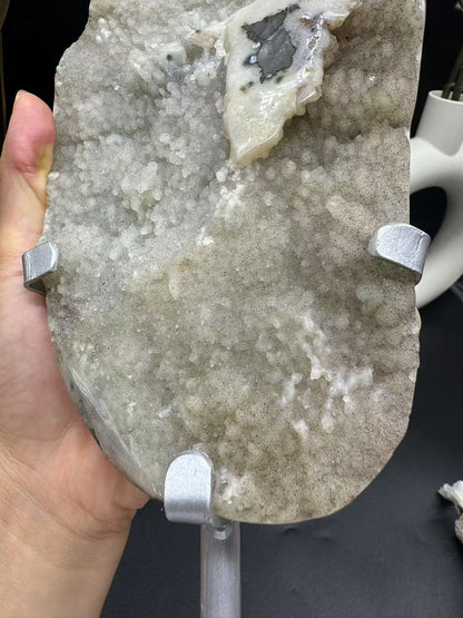 A00168  Rare highist quality white candy druzy(meteor shower shape) amethyst freefrom from brazil