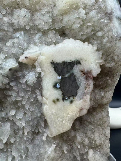 A00168  Rare highist quality white candy druzy(meteor shower shape) amethyst freefrom from brazil