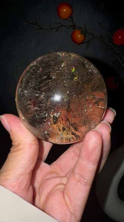 A00182 Rare natural highest Asai cirtrine  sphere with amazing rainbow