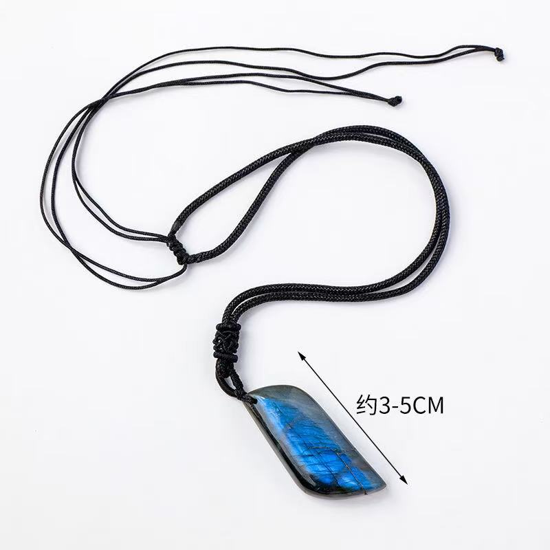 A00212 Rare natural highest quality natural labradorite moonstone strong flash leaf shape pendant