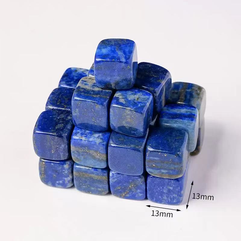 A00214 Rare natural highest quality seven colour chakra  cube shape chakela yoga energy set gift box