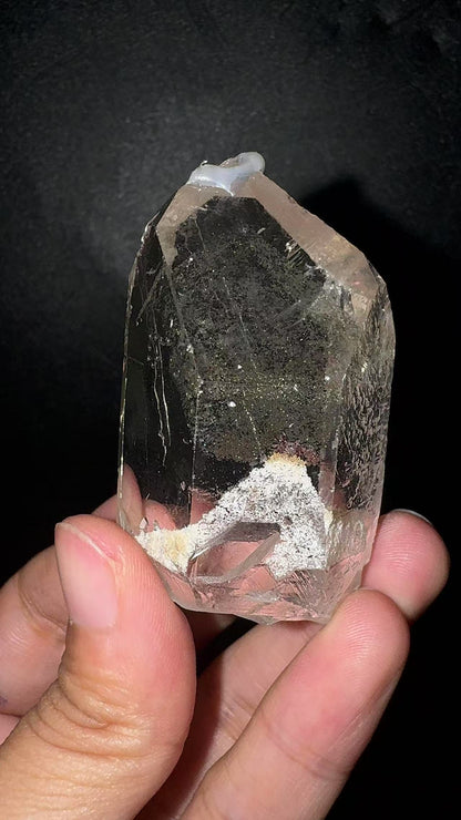 A00237 Rare natural highest quality Himalaya quartz with green garden phantom mountain