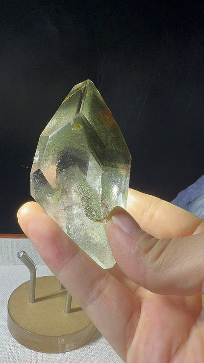 A00243 Rare natural highest quality green layer garden phantom mountain handcrystal
