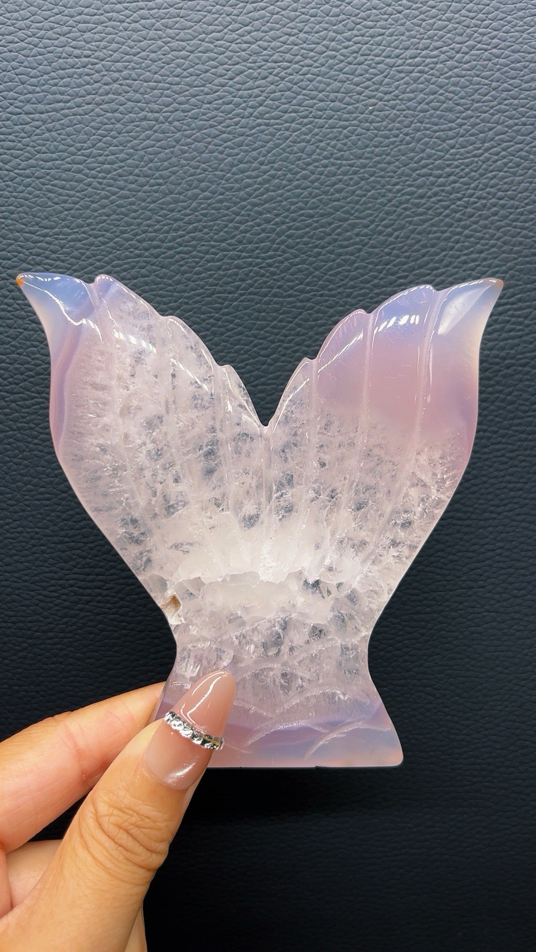 5A 160G Natural Fish tail Agate Crystal Hand-Carved MERMAID tail druzy agate pc