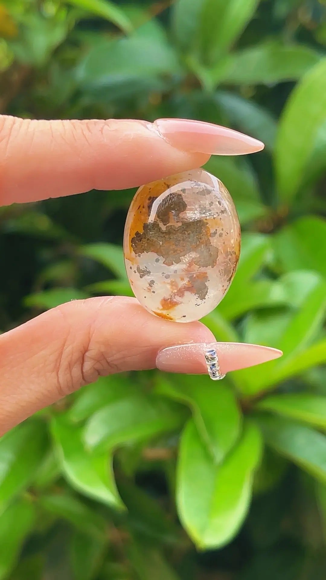 5A  15G   Golden healer  dentric tree flower pyrite crystal pendant rings