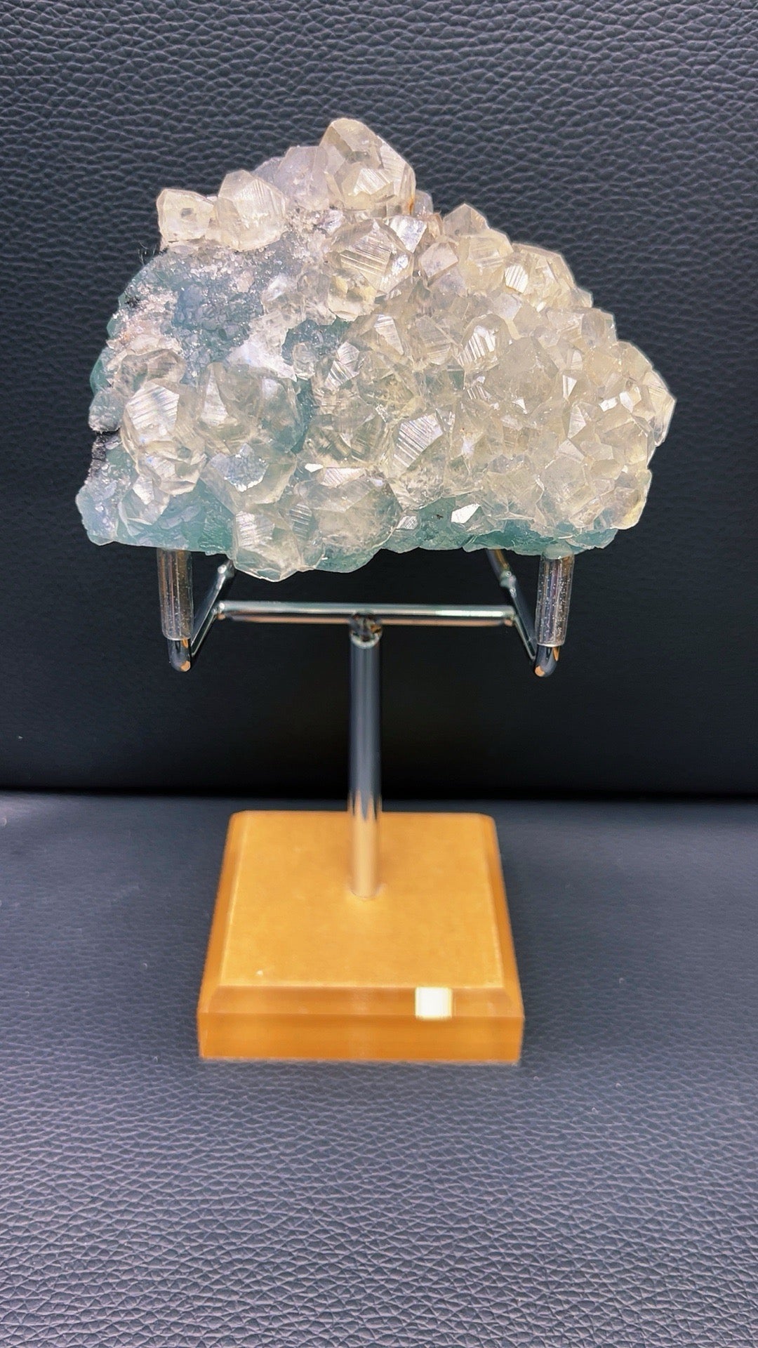 5A  370G  Exquisite Natural calcite  blue mixed green Fluorite Crystal Cluster
