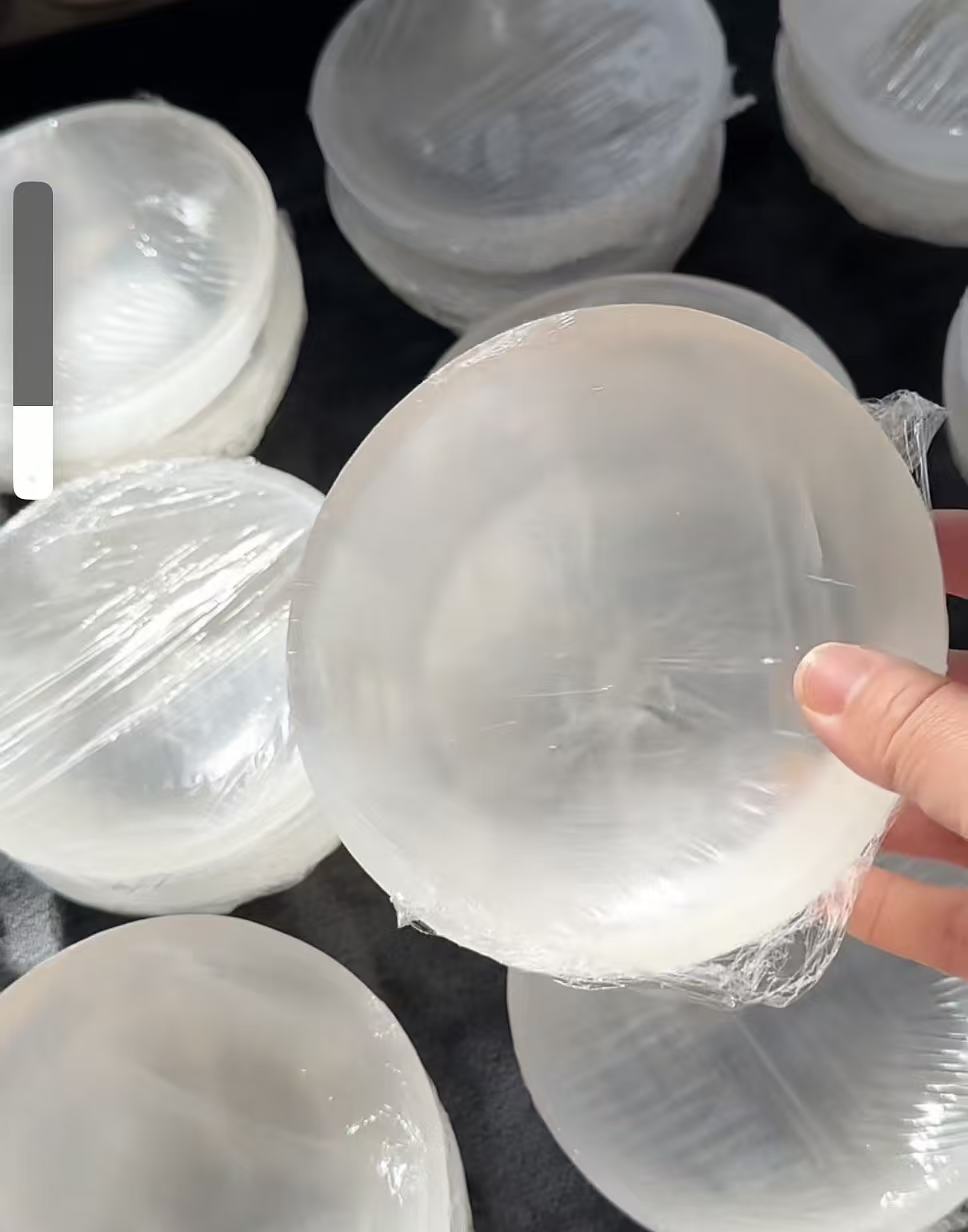 300g selenite bowl cat eye flash purely clear reiki healing clean