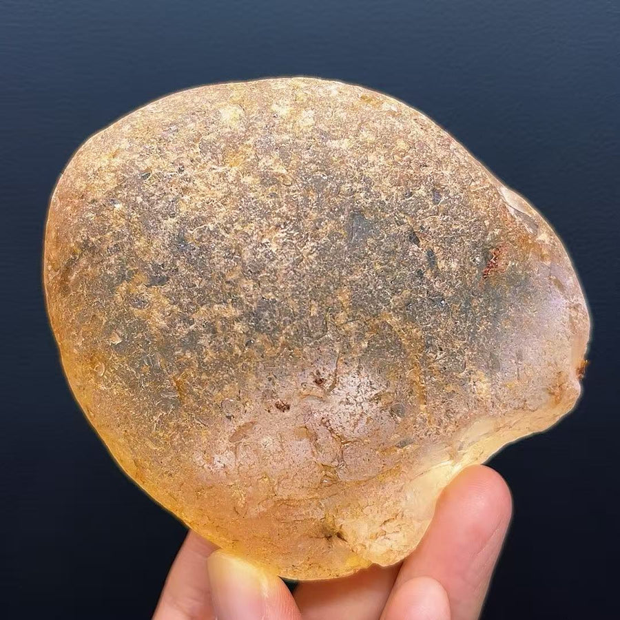 5A600G   Premium Freeform Yellow Flower Quartz with Black Tourmaline Decor