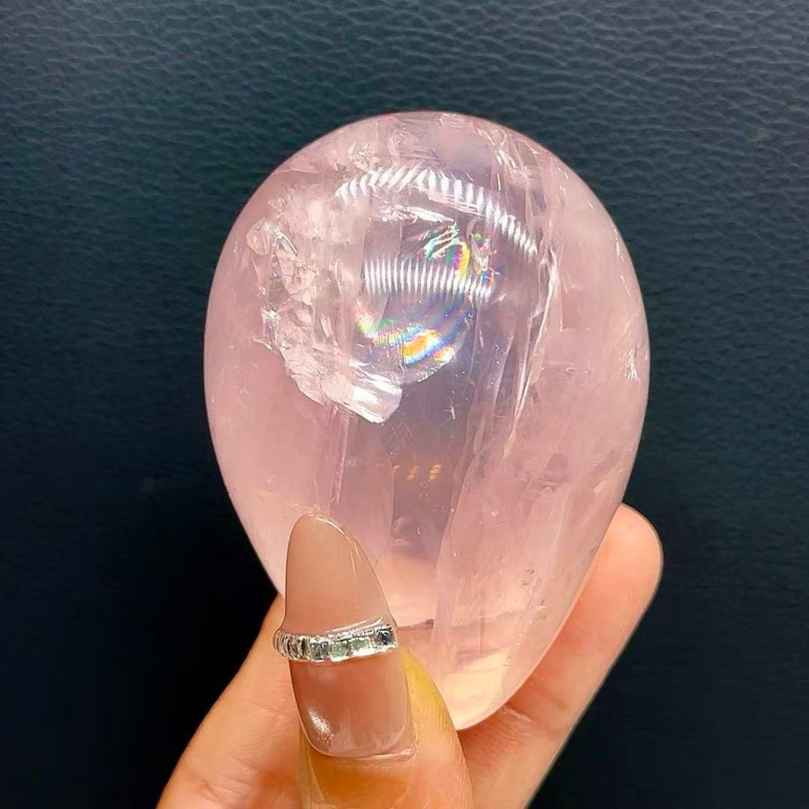 5A160G  Glossy Delicate Mozambique Quartz Orb