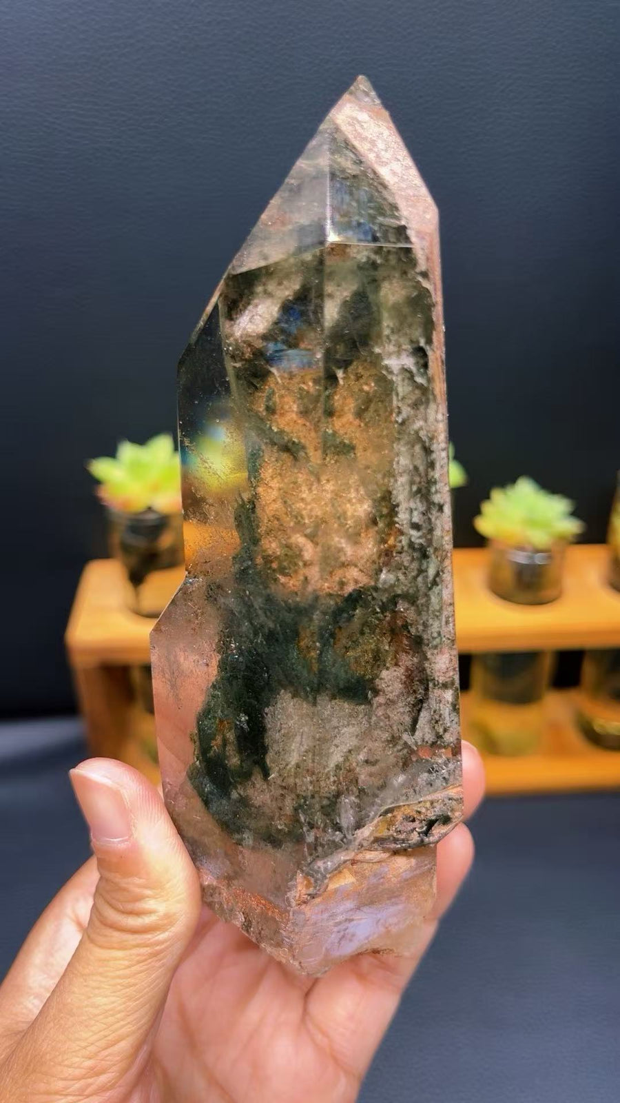 5A  590G   Natural Garden Quartz Pink phantom Quartz