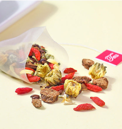 Liver tea formula Chrysanthemum decided Mingzi Qing liver oxen root gold and silver flower tea combination stayed up late to raise health tea bags clear fire to raise liver tea