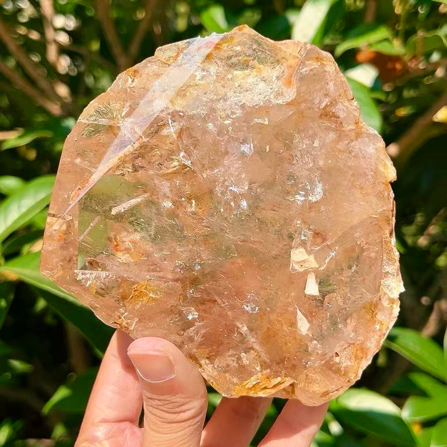 5A 850G   Sparkly Rainbow Luster Natural White Tourmaline Wand