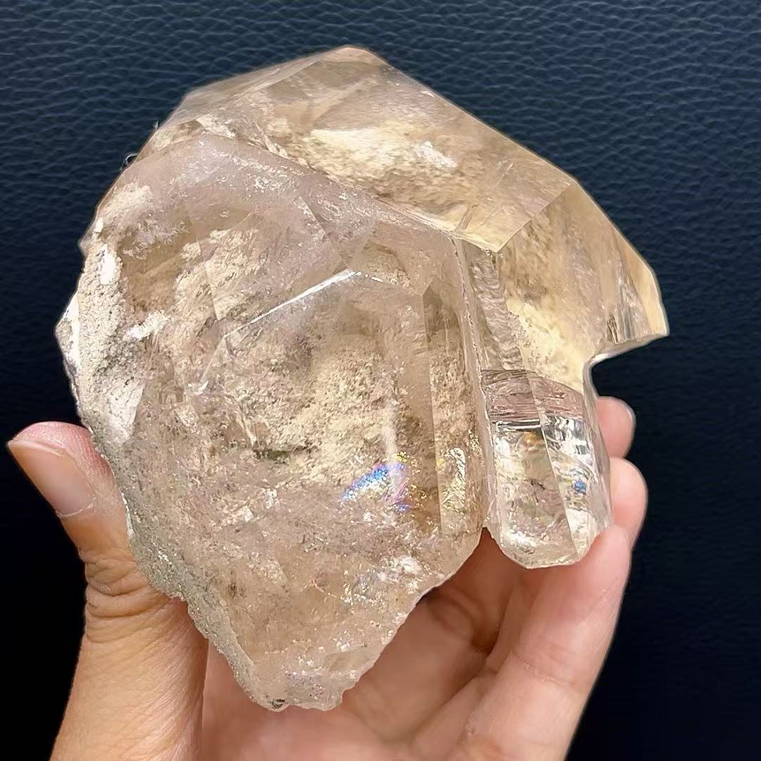5A 450G    Natural White Phantom Quartz Cluster Ornament