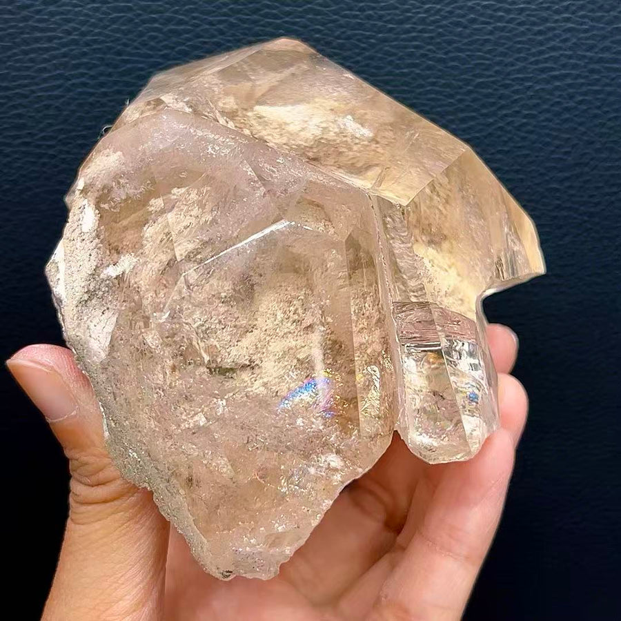 5A 450G    Natural White Phantom Quartz Cluster Ornament
