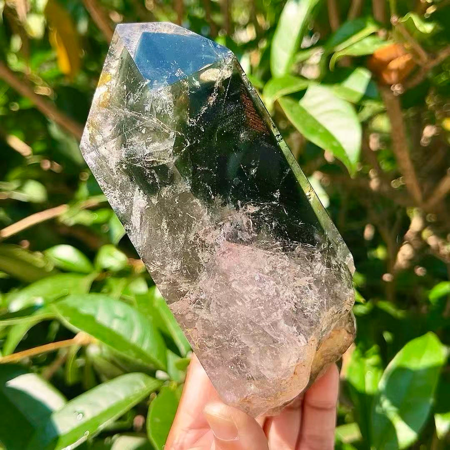 5A980G   Gorgeous Natural Polished Green Phantom Quartz Crystal Point