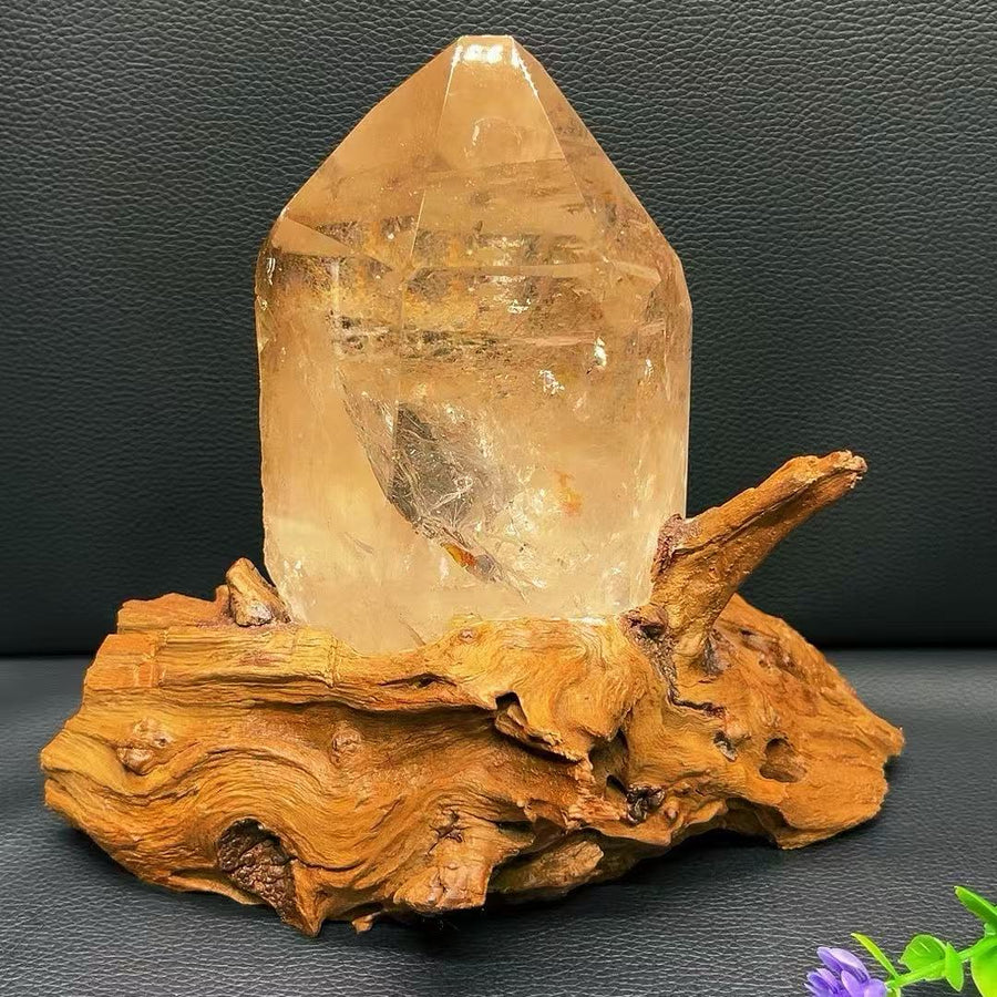 5A 1420G  Iridescent Flash Rainbow Crystal Point Decor