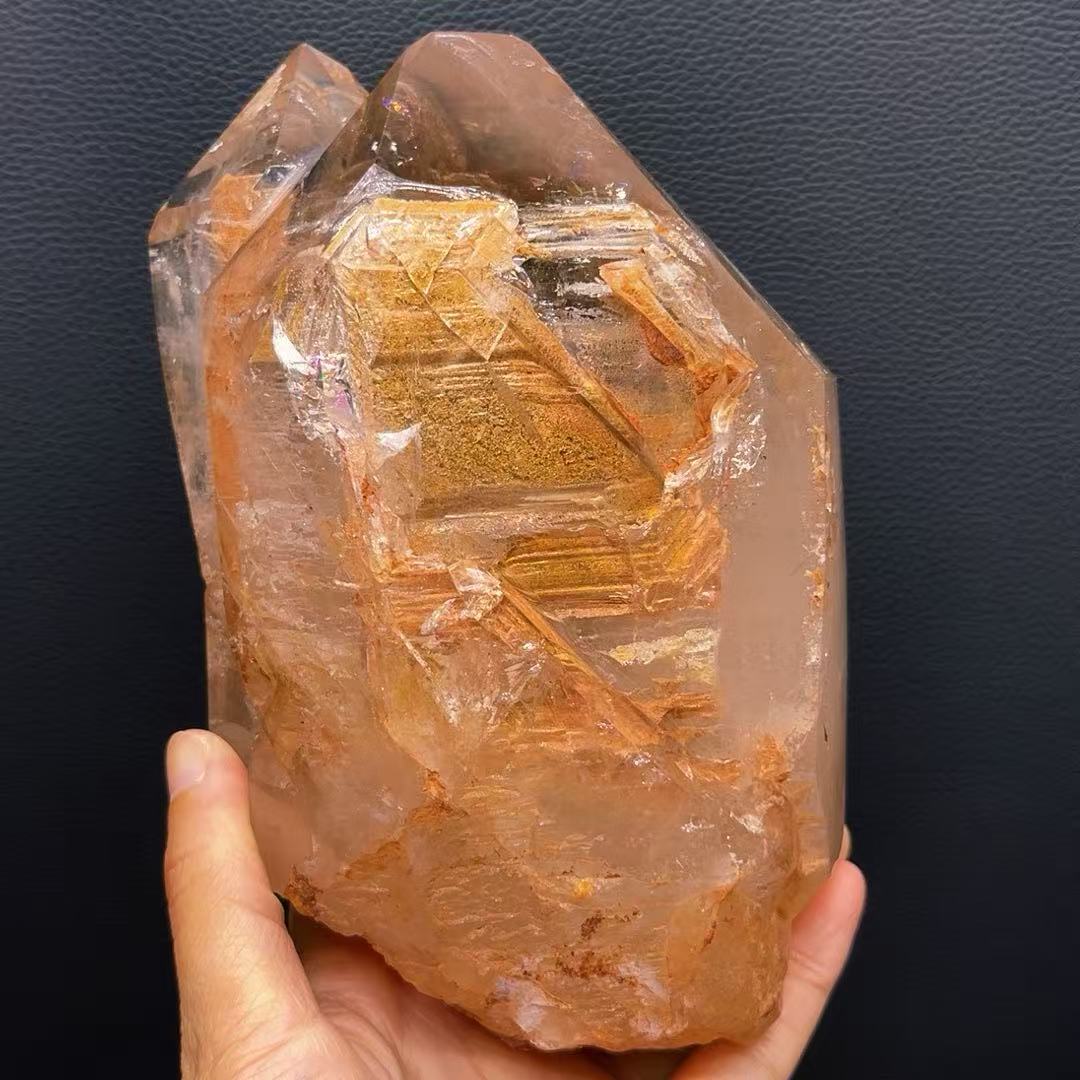 5A 2030G  Natural  Skeletal Crystal Specimen With Water-bearing and Inclusions
