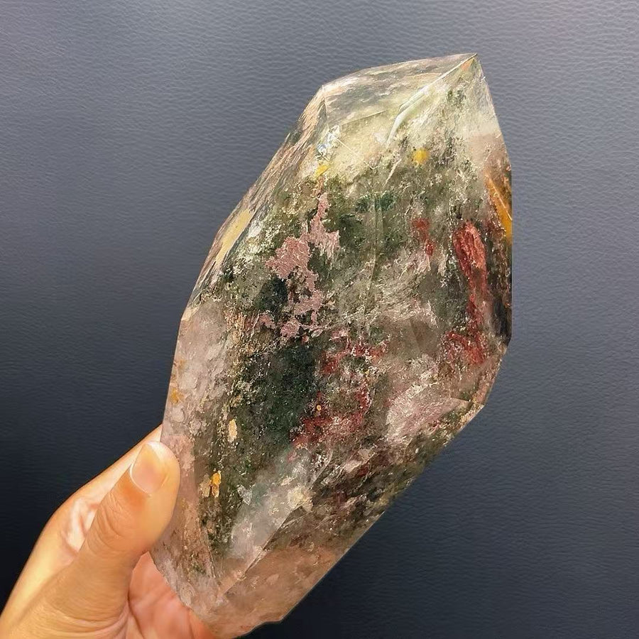 5A1760G Natural four season Color garden Quartz Point freeform