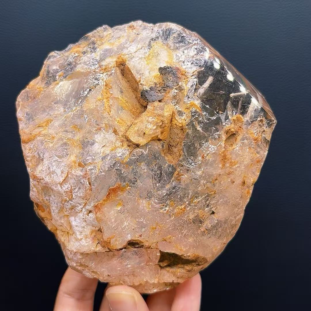 5A 850G   Sparkly Rainbow Luster Natural White Tourmaline Wand