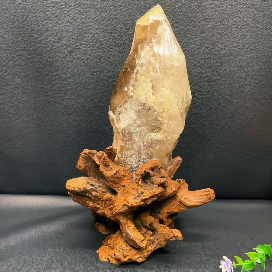 5A 2600G  Irregular Crystal Ornaments, White Phantom & Smoky Quartz