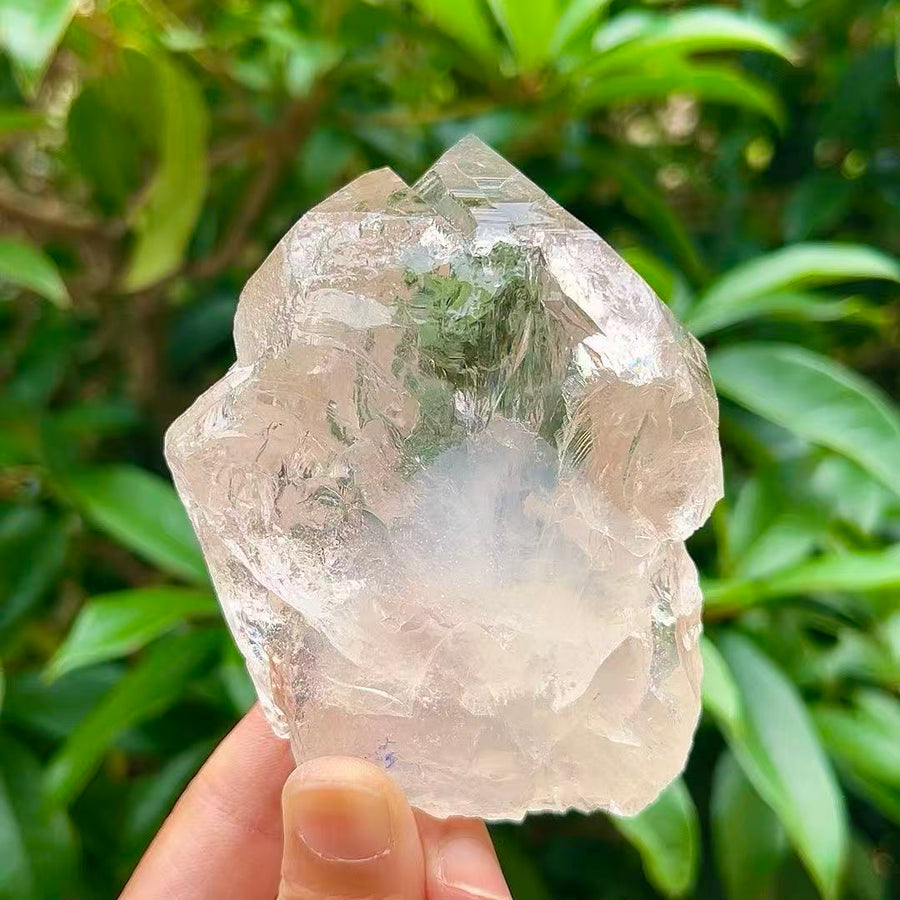 5A 240G   Natural Vivid Transparent White Quartz Cluster Ornament