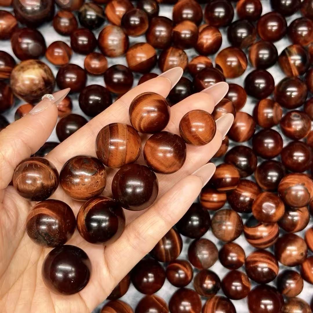 5A 35G    Natural  Red  Tiger's eye Sphere