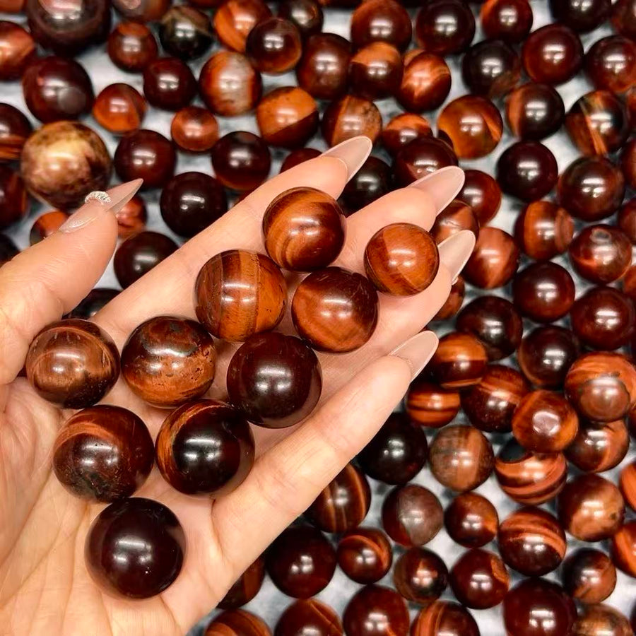 5A 35G    Natural  Red  Tiger's eye Sphere