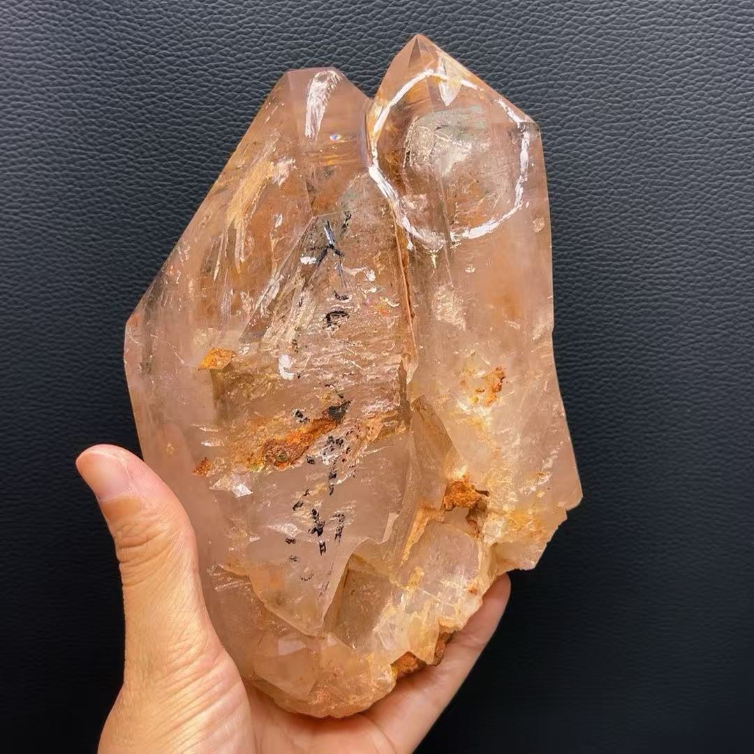 5A 2030G  Natural  Skeletal Crystal Specimen With Water-bearing and Inclusions