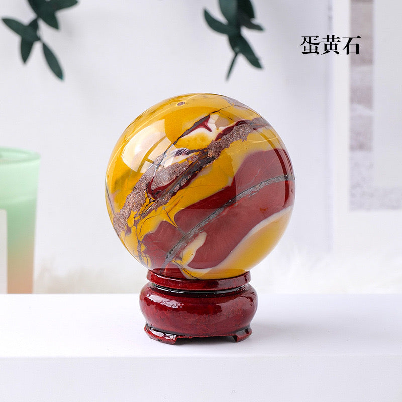 Nartural crystal moonkaite sphere art polished gemstone wholesale