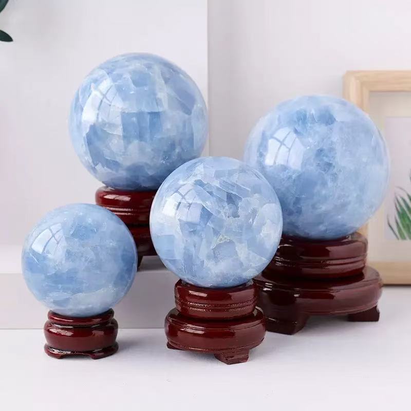 5A Natural blue Celestite sphere HEALLING MADAGASGAR wholesale