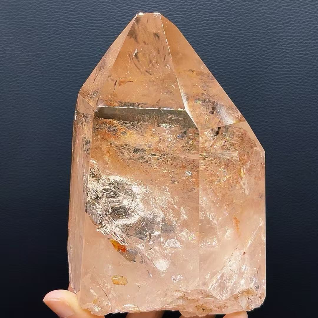 5A 1420G  Iridescent Flash Rainbow Crystal Point Decor
