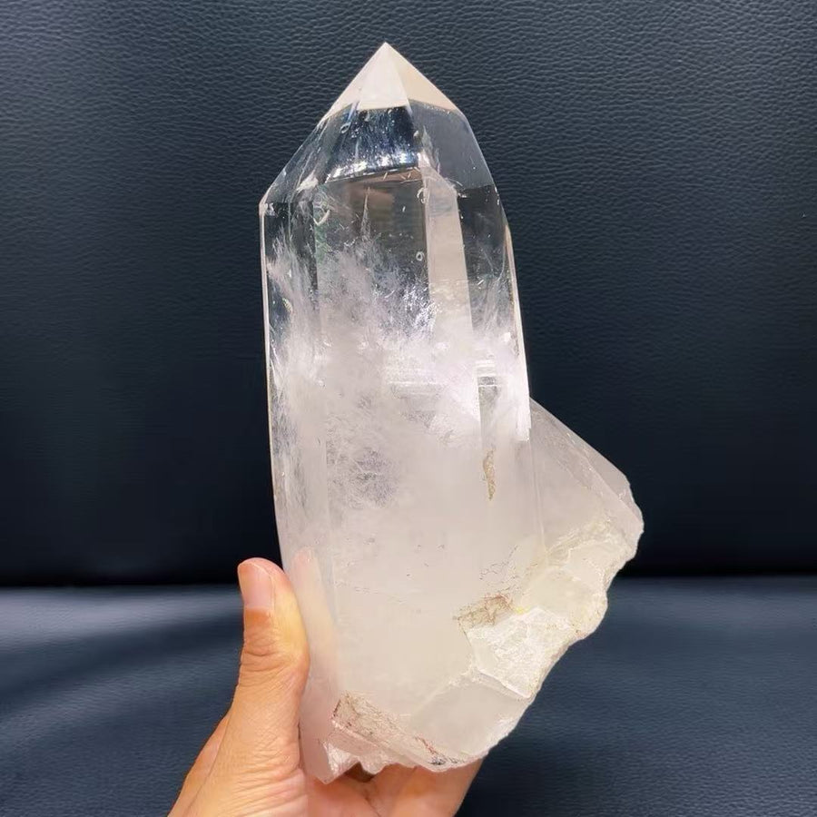 5A 2270G  Sparkling Clear Quartz Large Pillar Ornament