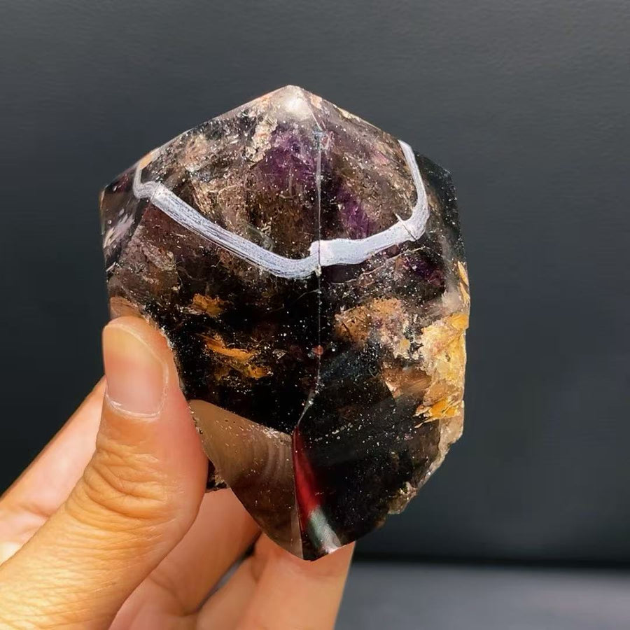 5A 360G  Natural Sea Urchin Amethyst Point