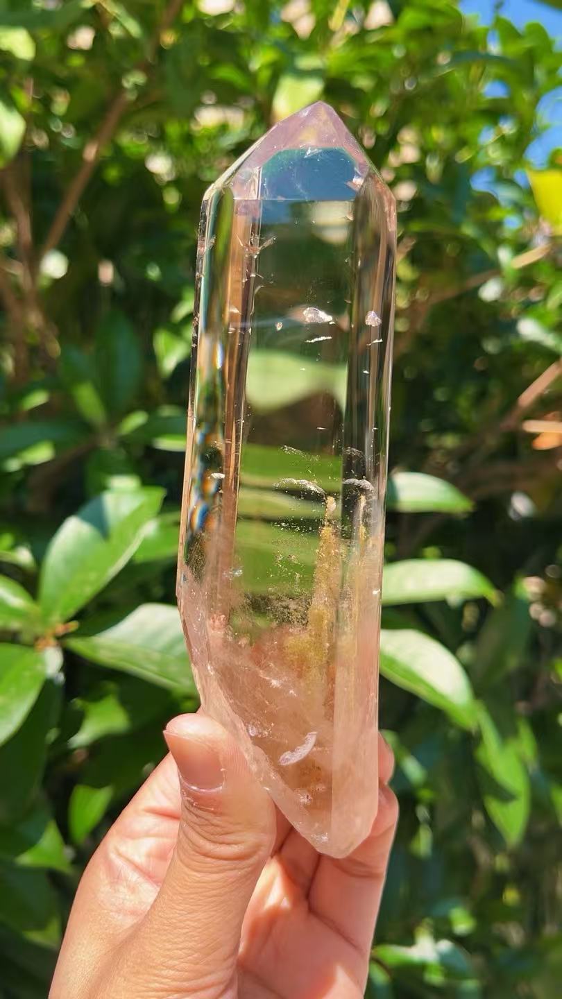 5A 360G Natural  Smoky Quartz Blue needle inside Energy Attract Wealth