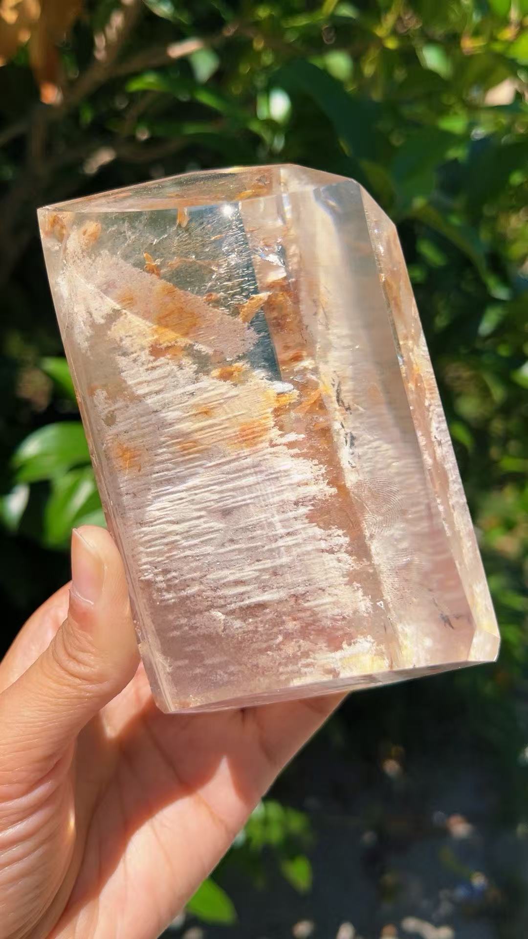 5A 850G   White Phantom Quartz High Transparency