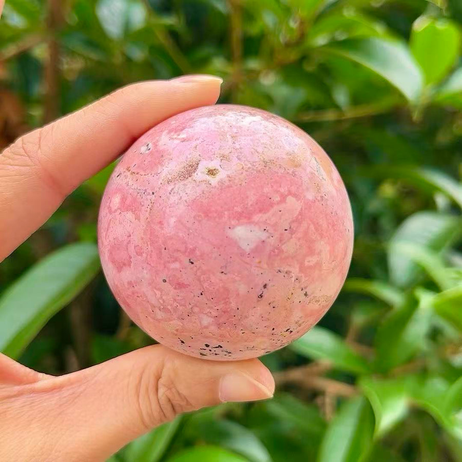 5A 280G  Scarlet Veined Rhodochrosite Orb