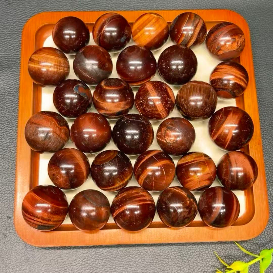 5A 35G    Natural  Red  Tiger's eye Sphere