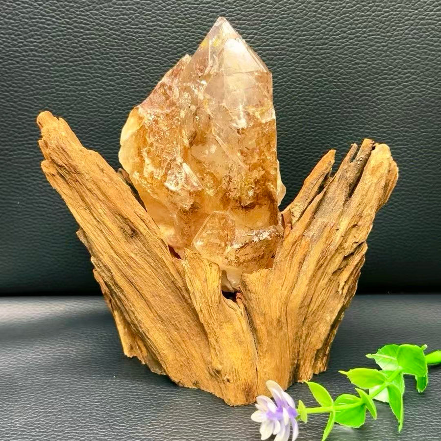 5A 490G    Natural  Citrine Skeleton